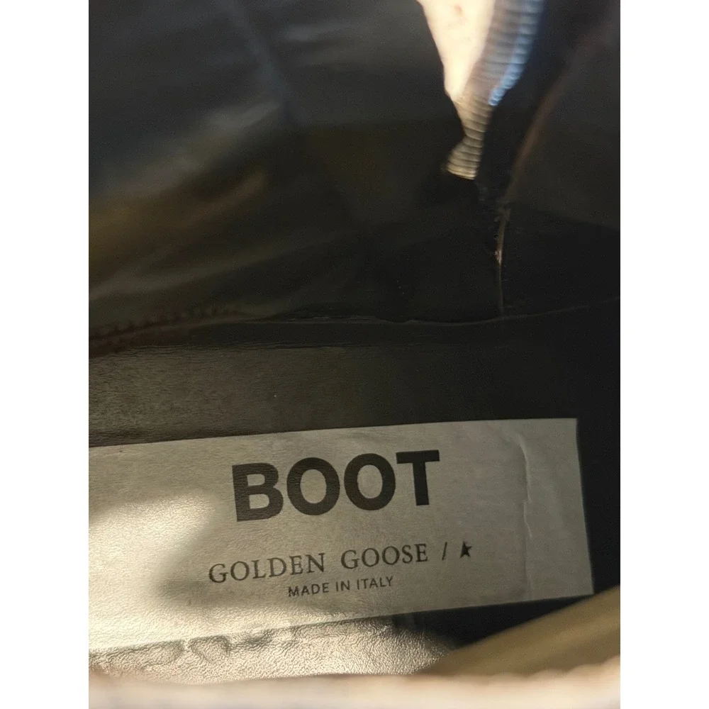 Golden Goose Limited Edition Calf Hair Snakeskin Western Boots Brown Black 36
